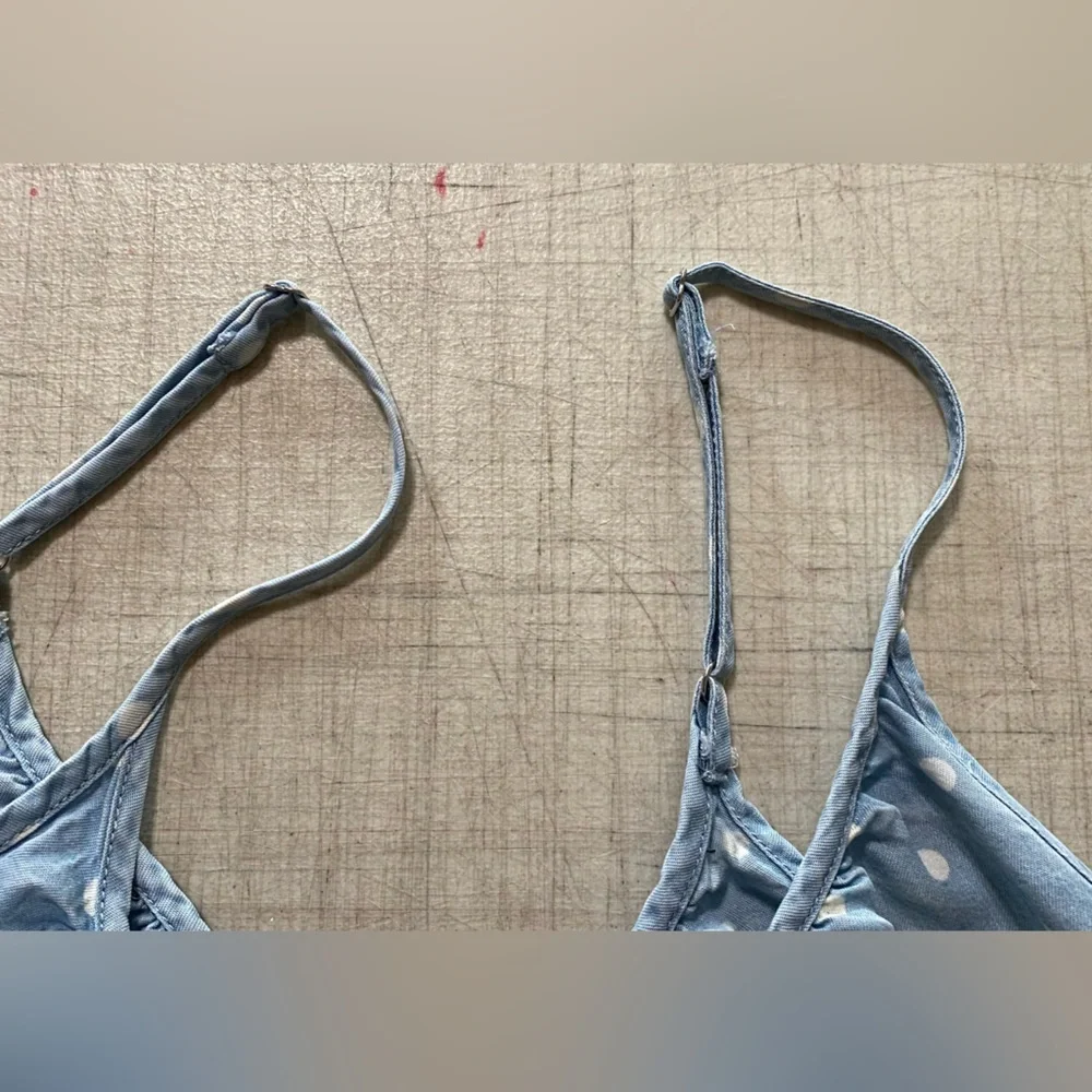 Velvet Heart Blue Polka Dot Women's Top - Picture 3 of 9